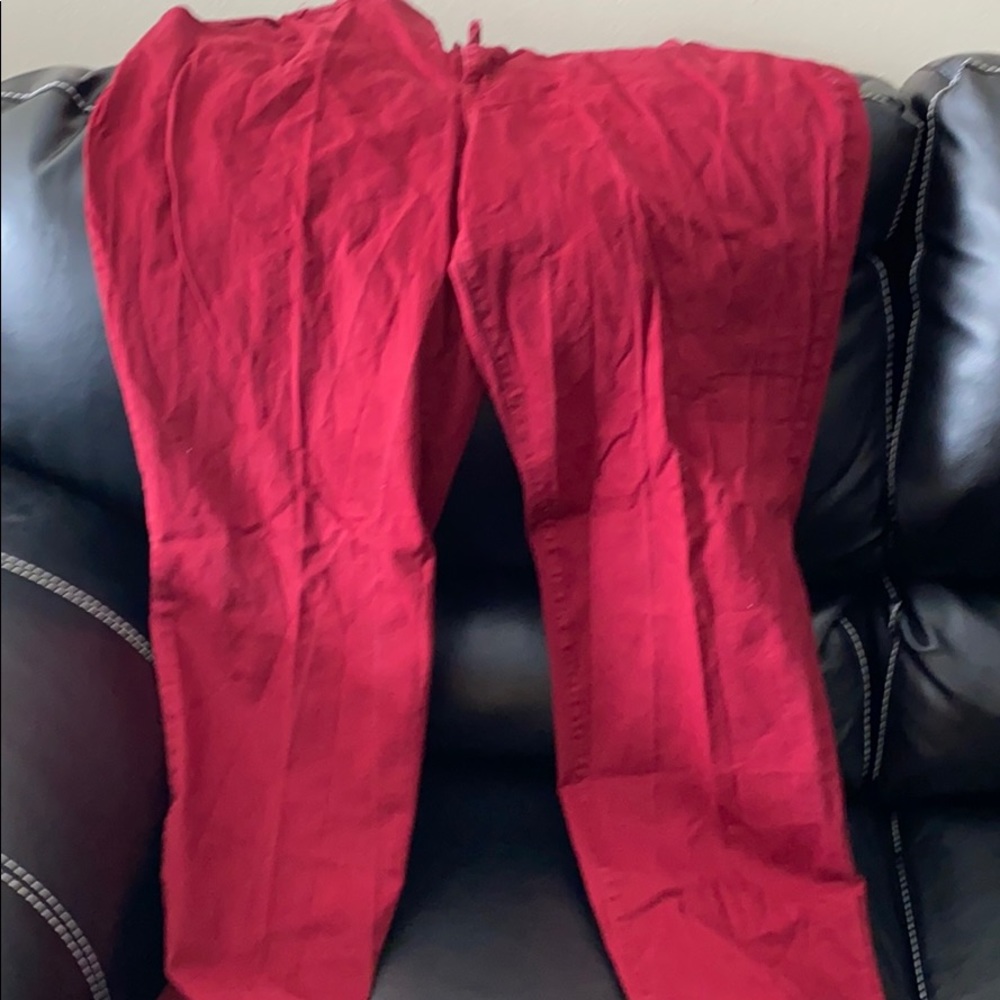 Burgundy jeans excellent condition